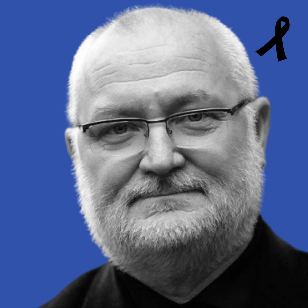 Dr Andrzej Wiśniewski — portret ze wstążką żałobną
